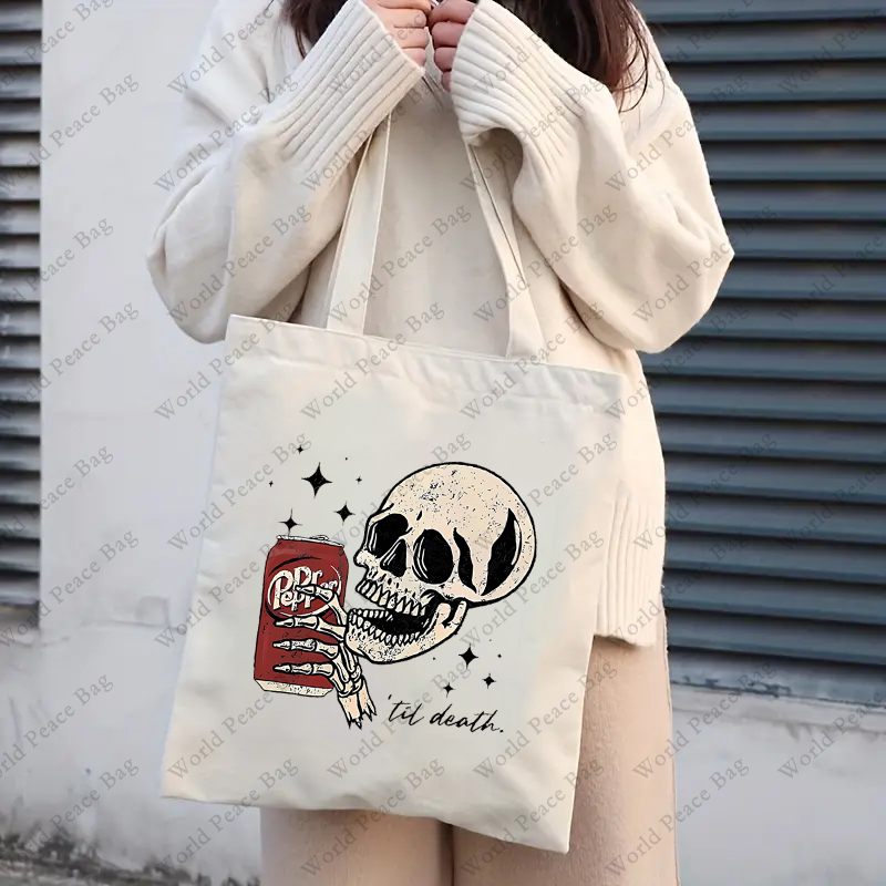 Women Bags White - 1pc Till Death Dr. Pepper Skeleton