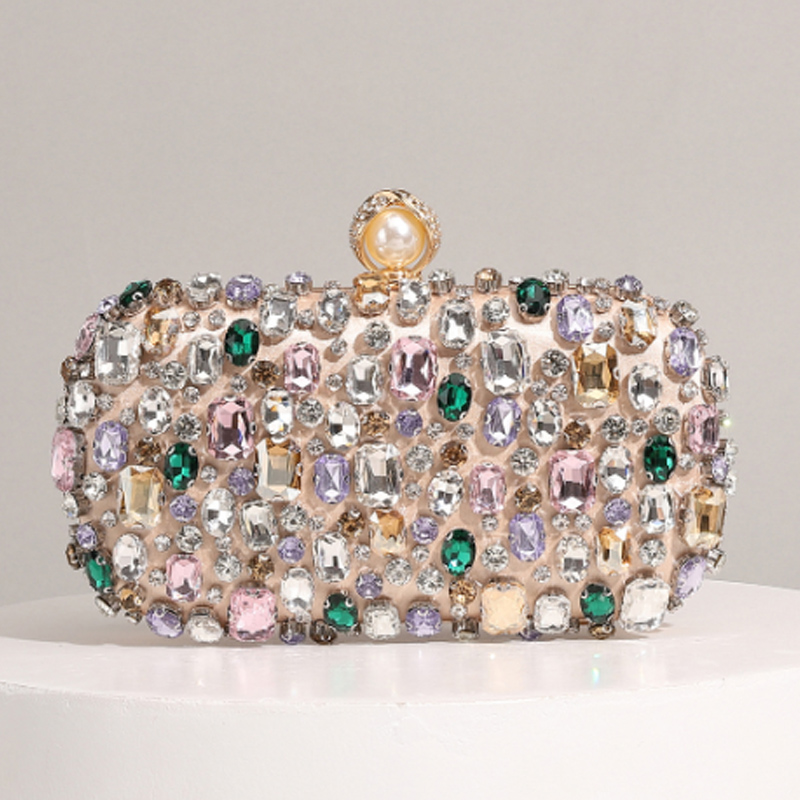 Women'S Evening Bags - New Color Diamond Set Banquet Bag