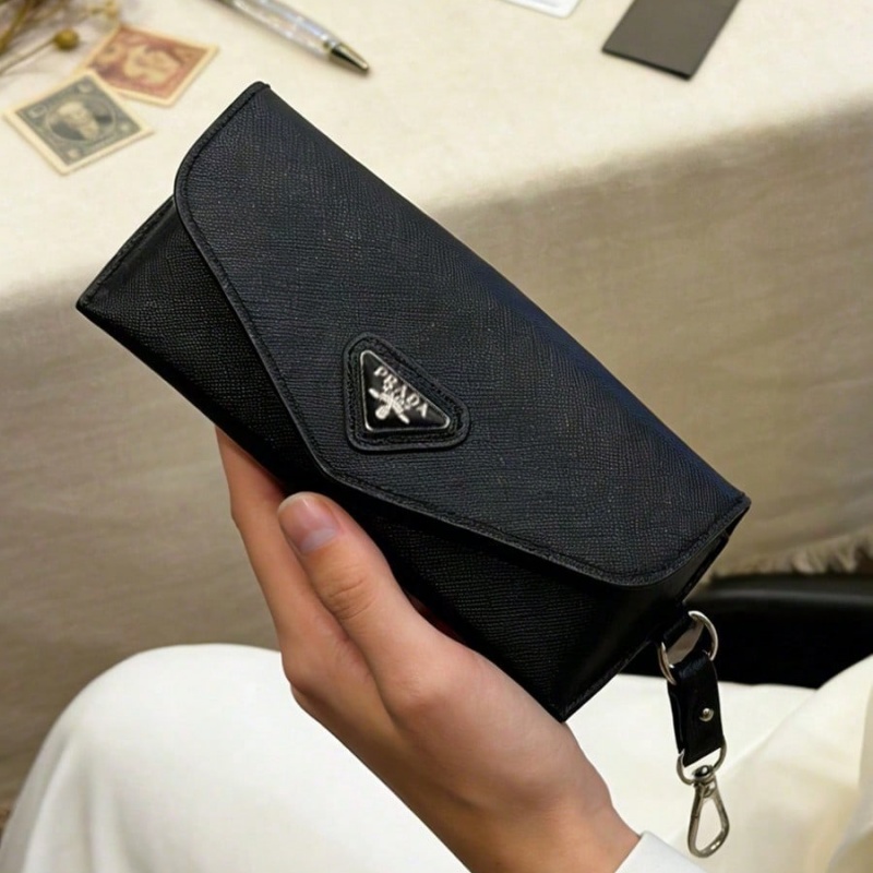 Prada Black Leather Eyeglass C - Women Bags Prada review and price