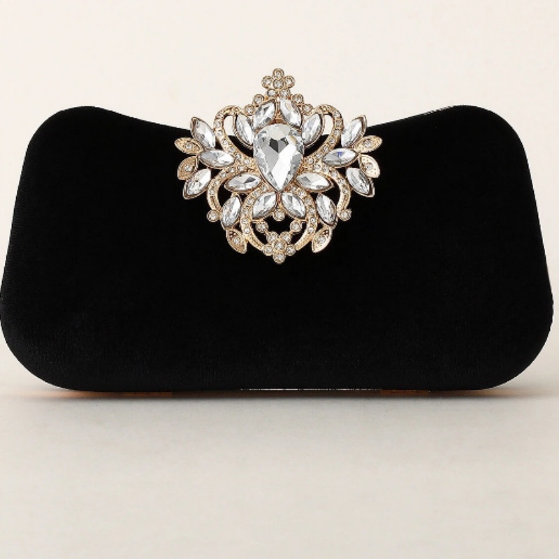 Dark Green Velvet Clutch Bag L - Women'S Evening Bags review and price