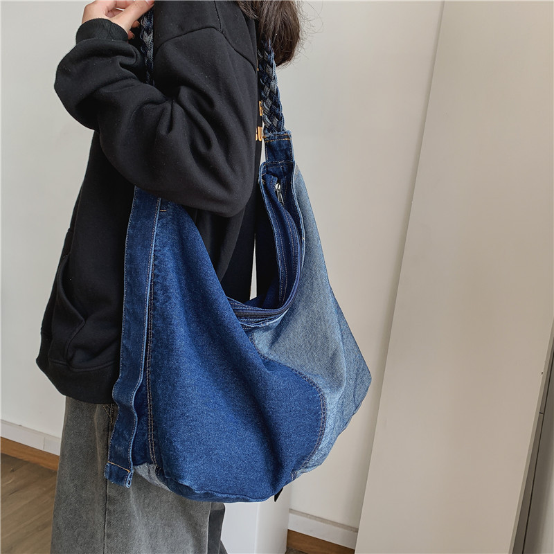 Casual Patchwork Denim Tote Ba - Women Bags Jeans review and price