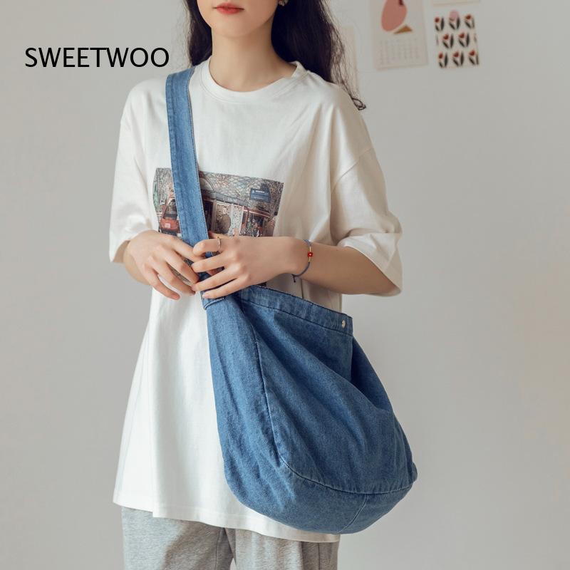 Casual Washed Denim Crossbody  - Women Bags Jeans review and price