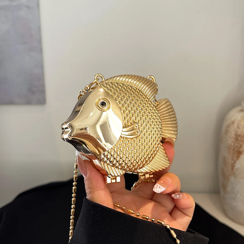 Cute Little Fish Shape Metal M - Women'S Evening Bags review and price