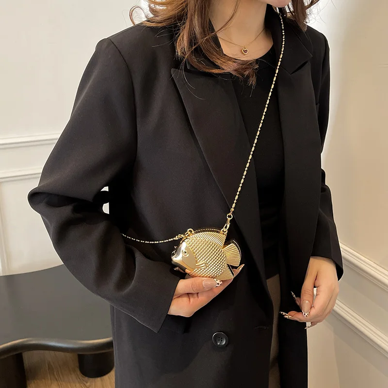 Cute Little Fish Shape Metal M - Women'S Evening Bags review and price