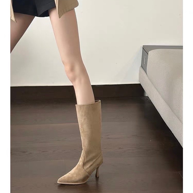 Cow Suede Mid-calf Modern Boot - Women Bags Sale review and price